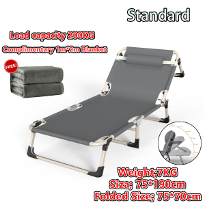 🔥【SG READY STOCK】🔥 Upgrades Portable Folding Single Bed 75cm Wide Surface Lightweight Foldable bed (Gift Blanket )