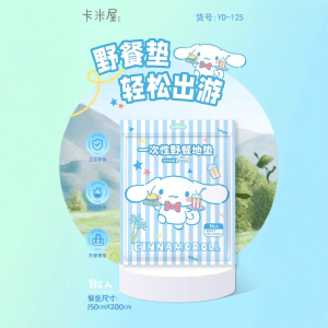 Christmas Gift Halloween Sanrio Disposable Picnic Mat Cinnamoroll Kawaii Anime Outdoors Camp Travel Waterproof Environment Protection Thickened Floor Mat