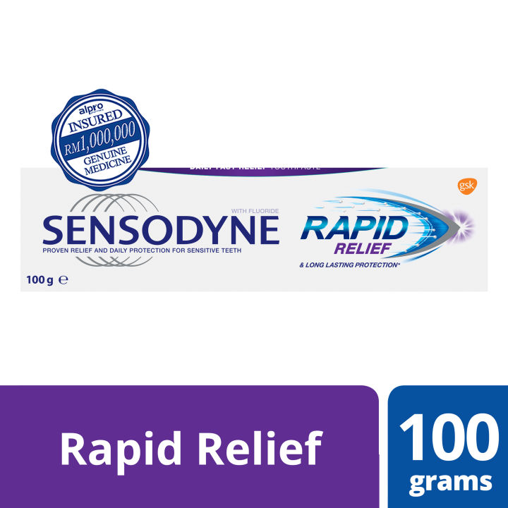 Alro Pharmacy Sensodyne Sensitive Rapid Relief Toothpaste 100g | Lazada