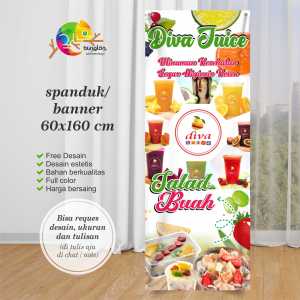 Cetak Spanduk Banner Jus bUah Dan Salad Buah
