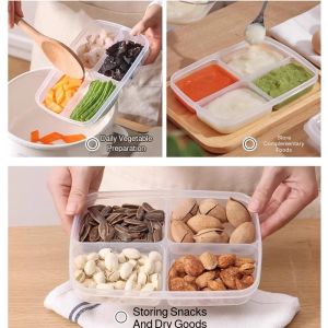 Crisper Box Portable Food Dispensing Equipment Storage Box Food Grade Compartmentalized Sealed Box