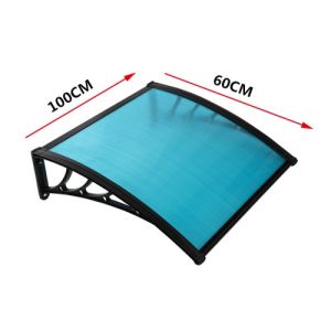 ทนลมระดับ12- กันสาด กันสาดบังแดดฝน กันสาดหน้าต่าง 60*100/100*150cm สีชานม/สีฟ้า รุ่นหนาขึ้น กันสาด กันสาดสำเร็จ