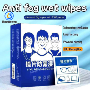 BECORATE 100 PCS Disposable Glasses Anti Fog Cleaning Wipes Lens Disinfection Wipes Camera Lens Cleaning Wipes Paper Eyeglasses Sunglasses Lens Cleaning Cloth Screen Remove Dust