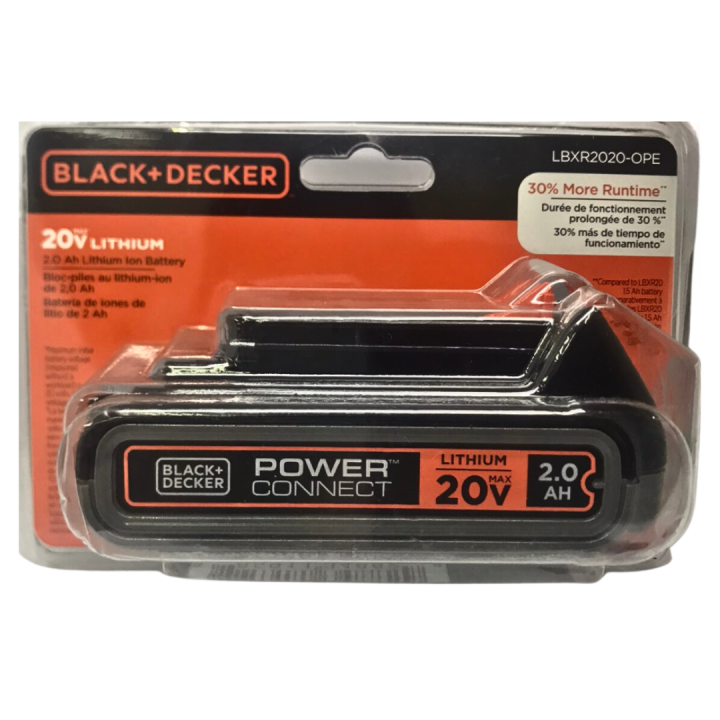 Black+Decker 20v Power Connect AH Lithium Ion Battery LBXR2020-OPE