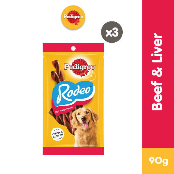 PEDIGREE Rodeo Dog Treats Beef and Liver Flavor 90g 3 Pack Lazada PH