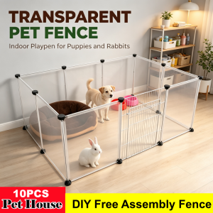 10 pcs DIY Pet Dog Playpen Dog Fence Cats Rabbit Fence Dog Cage Pet Indoor With Pet Playpen with door 10PCS Animal Pen DIY Pet Fence Indoor
