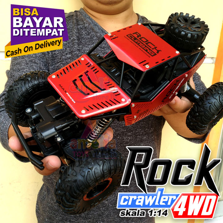 Mainan Remote Kontrol ROCK CRAWLER SKALA 1:14 BESAR 4WD 4x4 Off