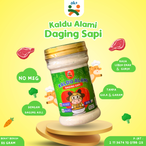 AIKO Kaldu Asli / Kaldu Tanpa Gula & Garam / Kaldu Tanpa MSG / Dengan Sayuran & Daging Asli - 85gr