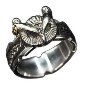 แหวนทองแดงแบบกอธิคปรับได้ดีไซน์รูปนกฮูกอุปกรณ์เสริมสำหรับใส่ได้ทุกเพศสำหรับสวมใส่ในชีวิตประจำวันหรือให้เป็นของขวัญ