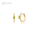 (PRE ORDER) Maison de Jewels - Oro Baguette Pave Hoop (ต่างหูข้างเดียว) ต่างหูทอง ทองแท้ 9K ต่างหูห่วง ต่างหูเพชร เพชรแท้ ต่างหูใส่ทุกวัน ต่างหูแบรนด์. 
