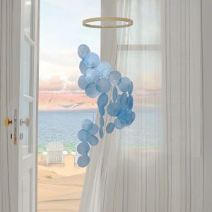 โมบายรูปเปลือกหอย โมบายลม  สีสดใส สําหรับตกแต่งบ้าน แขวนตกแต่งห้องนอนและระเบียง