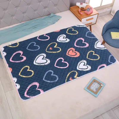Oldlaiben Tấm lót chống thấm 4 lớp cotton mềm thấm hút nhanh dùng lại nhiều lần cho em bé người lớn giường cũi