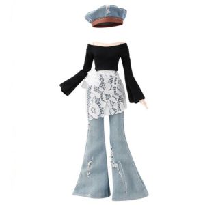 DIVATEN 1Set Supermodel Style Long Jacket Set Fashion 4 Styles Casual Vest Jeans Pants Long Suit High Quality Dolls Doll Clothes for 11.5 inch 30cm Doll/for 1/6 Dolls Accessories