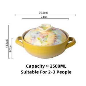 OMK Japanese style Hand-Painted Casserole Set With Cover Ceramic Pot Tableware Casserole Set With Cover Casserole Set Corningware
