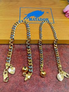 An High Grade Quality  Emas Korea(24K gold plated) RantaiTangan dua Warna( warna Emas dan Emas Putih)