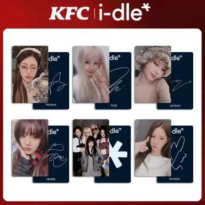 clu 6PCS/Set I-DLE LOMO Card YUQI Soyeon KFC Postcards Collection KPOP GI-DLE Periphery ulc