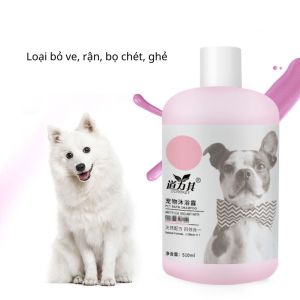 Sữa tắm cho chó mèo Dorrikey loại bỏ ve rận nấm ngứa viêm da khử hôi dưỡng mượt lông cho thú cưng (510ml)