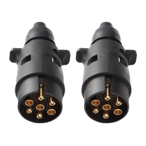 2Pcs Plastic Car Trailer 7 Pin Socket Plugs Wiring Connector Adapter Caravans Boats Horse Box Trailer Light Socket Plugs