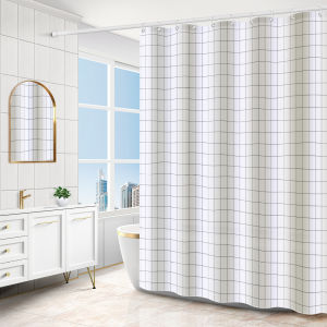180x180cm Shower Curtain Plastic Waterproof Thicken Solid Bathroom Bathtub Screens PEVA Mildew Resistant Luxury Liner with Hooks