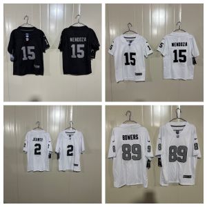 In-stock childrens NFL jerseys wholesale Raiders 2 # 15 # 89 # Embroidered American Football Jersey