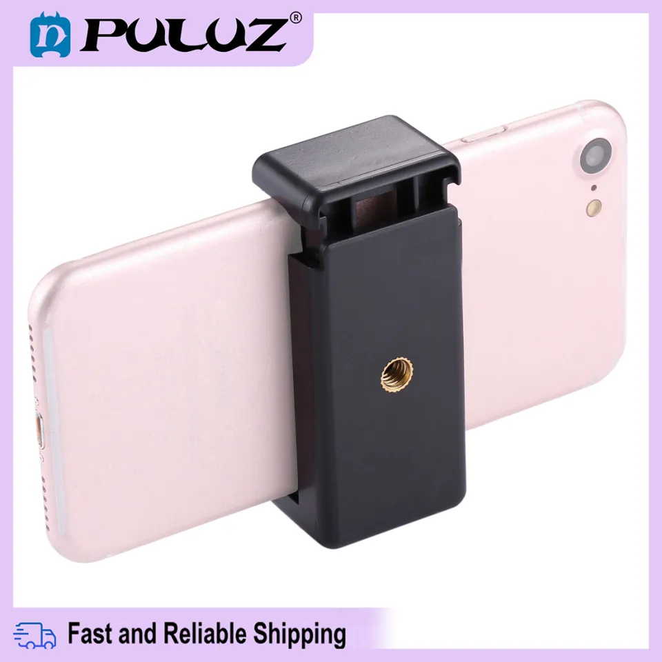 PULUZ Selfie Sticks Tripod Mount Phone Clamp with 1/4 inch Screw Hole for  iPhone, Samsung, HTC, Sony, LG and other Smartphones