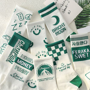 Tất Cotton Thêu Hoa Văn Đa Dạng Thoáng Khí Kháng Khuẩn Thời Trang Dạo Phố