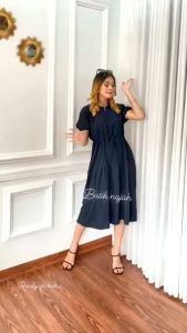 DRESS MIDI SUSUN TERKINI/daster busui zipper jumbo /dress susun canda/dress terbaru busui