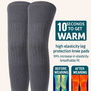 Comfortable and Elastic for Seniors Perfect for Cold Legs Extended Warm Cashmere Knee Pads for Winter Women