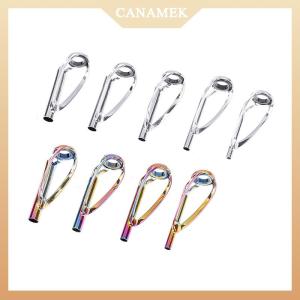 [CANAMEK] 1pc Sliver Rainbow Top Tip Guide Ring Free of Tangle for Spinning Casting Fishing Rod