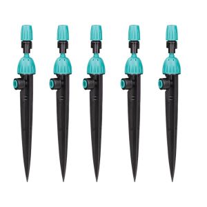 TASTY TIMES 5PCS/SET 360° Adjustable Automatic Lawn Sprinkler Buried Plug Water Saving Rotating Sprinkler Misting Nozzle Large Area Coverage Water Irrigation Tool Garden Lawn
