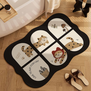 Quick Drying Non Slip Diatom Mud Bathroom Absorbent Floor Mat Alas Kaki 卡通硅藻泥软垫浴室吸水地垫洗手间防滑速干厕所脚踏垫