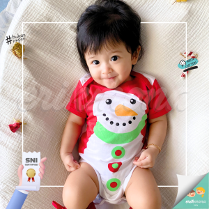 baju bayi jumper bayi natal model snowman lucu