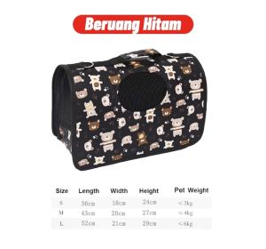 【Ready】Tas Peliharaan Ukuran Besar - Travel Kucing & Anjing dengan tas kucing murah Pet Cargo Kucing