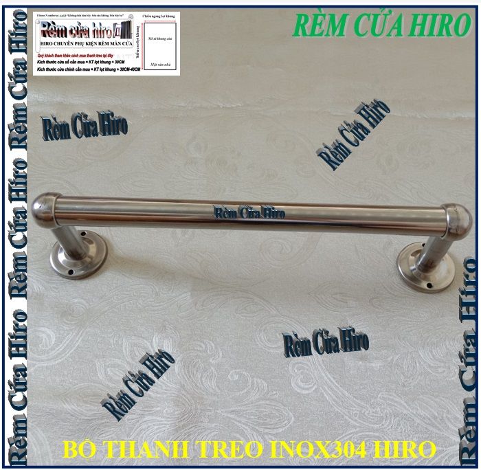 Thanh treo rèm màn cửa inox 1.7m phi 25 đã bao gồm phụ kiện | Lazada.vn