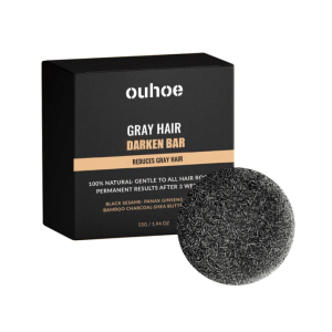【BUY 2 GET 1】OUHOE Gray Hair Darken Bar Strengthen Nourish Hair Roots Bar Gray White Hair Color To Black Shampoo Soap Anti Loss Oil Control Hair Care 55g