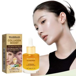 new Collagen Face Serum Hydrating Tightening Smoothing Nourishing Brightening Face Skin Fade Fine Lines Anti-Aging Face Essence hot