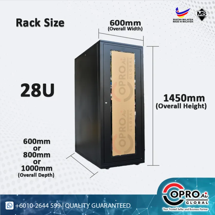 %5BREADY%20STOCK%5D%20Primestar%2028U%2019inch%20Floor%20Standing%20Server%20Rack,%20Perspex%20/%20Perforated%20Door%20(SIRIM)%20-%20Image%202