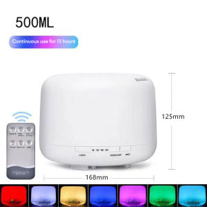 500ML Ultrasonic LED Air Humidifier With Msia Plug Aroma Diffuser Night Light Essential Oil Diffuser Air Freshener Pewangi Air Purifier Atomizer 香薰机/空气加湿器