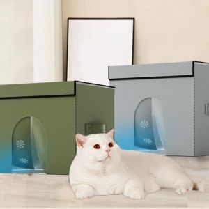SDFSF Large Pet Cooling House Oxford Cloth Foldable Cat Air Conditioning House Durable Removable Cooling Cat House for Cats and Dogs