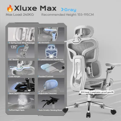 XPANSE T9 Dual Wing Support Office Ergonomic Chair Computer Gaming Chair With 6D Arm【30Day Free Trial】