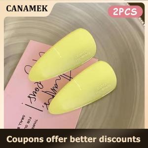 【 CANAMEK 】 2PCS Cream Colored Hair Clip With Bangs On The Side Clip Broken Hair Clip Hair Clip On The Side New Duckbill Clip Headdress