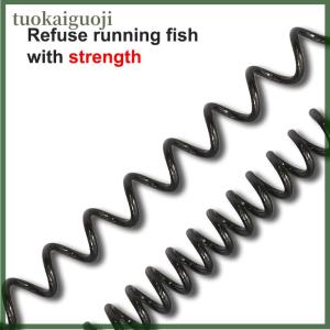tuokaiguoji Fishing Rope Anti-lost Spiral Spring Lure Pliers Lanyard Wire Spring Rope Elastic Stretch Tether Fishing Accessories