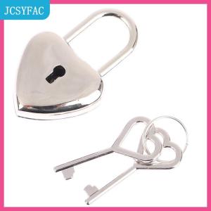 JCSYFAC 1Set Heart Shape Padlock Mini Luggage Hardware Locks With Key Lock For Travel Wedding Jewelry Box Diary Book Suitcase