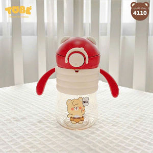 Bình Uống Nước Leon Tobe 300ml Chất Liệu PPSU Có Nắp Ống Hút Van Chống Sặc Hút Nhiều Điểm An Toàn Nhỏ Gọn