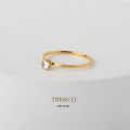 TBK Promise Rings 18k Gold Wedding Ring Accessories for Women Hypoallergenic 1104r. 