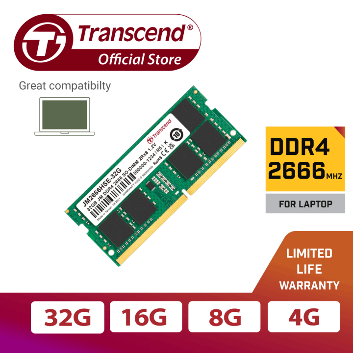 4-55a⭐️Transcend JM DDR4-2666SO-DIMM 32GB Amazon.com: Transcend 32GB DDR4 RAM, 3200MHz (or 2666MHz or
