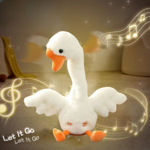 Yearn ตุ๊กตาเป็ดไฟฟ้าของเล่น บันทึกเสียงเพลงเต้นรําเป็ดตุ๊กตาตุ๊กตา ต้นการศึกษาของเล่นพูดได้สัตว์ ยูเอสบี