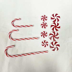 Christmas Candy Red White Green White Candy Pinwheel Cane Candy Set Christmas Tree Decoration Pendant Set