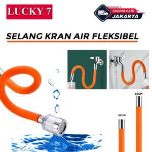 LUCKY 7 - Selang Fleksibel 360 Derajat / Sambungan Kran Air Cuci Piring Tebal Murah Untuk Cuci Muka Kaki Wastafel Ember