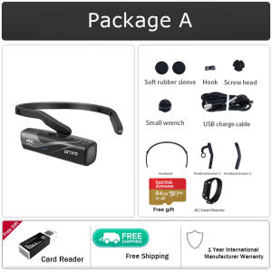 ORDRO EP8 4K Camcorder 60FPS Vlog Hands Free Wearable Camera Head-Mounted Video Camera for Vlogging